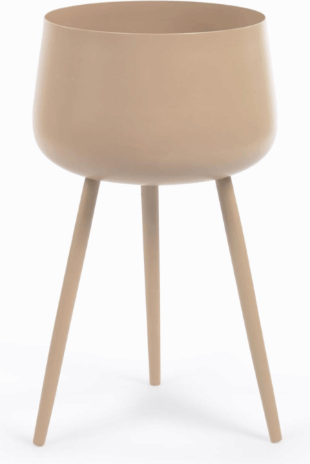 Gulvvase plantepotte Kave Home Apia metal beige Ø18ÃH32 cm